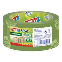 tesa Tesapack Eco & Strong förpackningstejp - 50 mm x 66 m - grön
