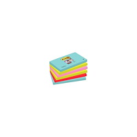 3M Post-it Super Sticky AMiami 655-6SS-MIA - anteckningar - 76 x 127 mm - 540 ark (6 x 90)