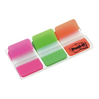 3M Post-it Index 686-PGO - flikar med dispenser - 25.4 x 38.1 mm - 66 ark (3 x 22)