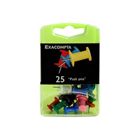 EXACOMPTA Exacompta - tryckstift - 10 mm huvuddiameter, 7 mm nål - blandade färger - paket med 25