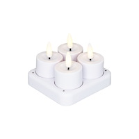 Cozzy LED-värmeljus, Cozzy, 5 cm, Ø3,9 cm, vit, plast, uppladdning...