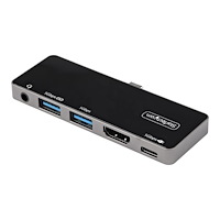 StarTech.com StarTech.com USB-C-multiportadapter - USB-C till 4K 60 Hz HDMI 2.0, 100 W Power Delivery Pass-through, 3-ports USB 3.0-h...