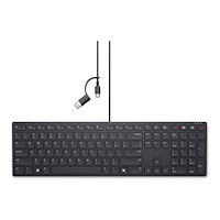 DELL Dell Pro Silent Wired Collaboration Keyboard KB525C - tangentbord - QWERTY - hela norden - svart Inmatningsenhet