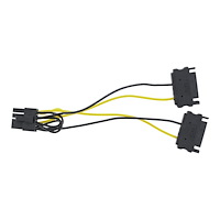 Inline InLine - strömadapter - 8-stifts PCIe-ström till SATA-ström - 15 cm