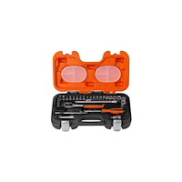 BAHCO Bahco Hylsnyckelsats 1/4", Hylssats, 1/4", Metrisk, 23 huvud...