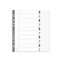 EXACOMPTA Exacompta - avdelare - 10 delar - för A4 - tabbad - vit