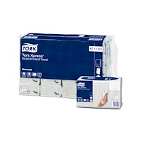 TORK Handdukar Tork H2 Xpress® 2-lagers vita Multifold universal