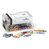 Durable DURABLE - pappersklämmor - rund - 26 mm - blandade färger - paket med 500