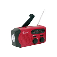 Denver Vevradio med Solceller, LED Ficklampa och 2000mAh Powerbank SOS