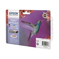 EPSON Epson T0807 Multipack - 6-pack - svart, gul, cyan, magenta, ljus magenta, ljus cyan - original - bläckpatron