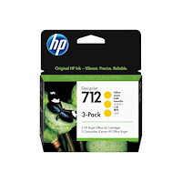HP HP 712 - 3-pack - gul - original - DesignJet - bläckpatron