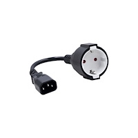 Qoltec Qoltec - strömadapter - IEC 60320 C14 till Typ F - 15 cm