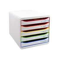 EXACOMPTA Exacompta BIG-BOX PLUS Classic A4+ - lådskåp - vit, harlekin