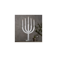 STAR TRADING Elljusstake 5 ljus 35x67cm trä vit