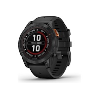 Garmin Garmin fēnix 7 Pro Solar - skiffergrå - sportklocka med band - svart - 32 GB