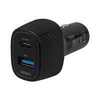 Deltaco DELTACO strömadapter för bil - 24 pin USB-C, USB - 63 Watt