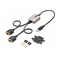 StarTech.com StarTech.com 2ft (60cm) 2-Port USB to Serial Adapter Cable, Interchangeable DB9 Screws/Nuts, COM Retention, USB-A to DB9...