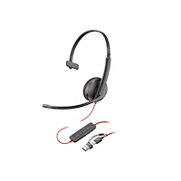 Hewlett-Packard HP Poly Blackwire 3210 - headset - USB-C