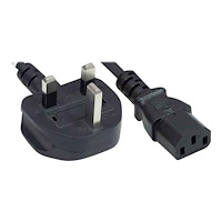 Manhattan Manhattan Power Cord/Cable, UK 3-pin plug to C13 Female (kettle lead), 1.8m, 10A, Black, Lifetime Warranty, Polybag - st...