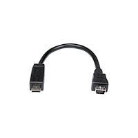 StarTech.com StarTech.com 6in Micro USB to Mini USB Adapter Cable M/F - Micro USB male to Mini USB female - Micro USB to Mini USB Ada...