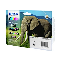 EPSON Epson 24XL Multipack - 6-pack - XL - svart, gul, cyan, magenta, ljus magenta, ljus cyan - original - bläckpatron