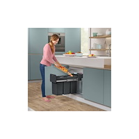 Hailo Hailo Kosz do montażu w szafce EcoLine, 3x10 L, czarny Lumar...