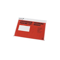 Master'In Følgeseddellomme i plast C5 m/tryk 240x162mm 1000stk/kar Pla...