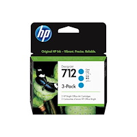 HP HP 712 - 3-pack - cyan - original - DesignJet - bläckpatron