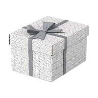 ESSELTE Esselte - presentkartong - small - 25.5 cm x 20 cm x 15 cm - vit - paket med 3