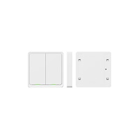 Tesla Tesla Smart Switch Dual Battery, Trådlös, ZigBee, Vit, 2 kan...