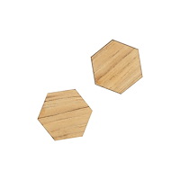 Naga Super Stærke Magneter' hexagonal facon i ege finer 2,5 x 2,8...