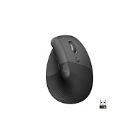 Logitech Logitech Lift Vertical Ergonomic Mouse - vertikal mus - Bluetooth, 2.4 GHz - grafit