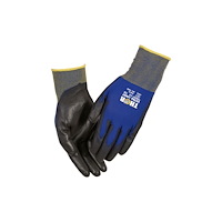 BOISEN Fingerdyppet PU handske, THOR Extra Light, 9, blå, PA/polyes...