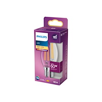 Philips Philips LED - LED-glödlampa - form: ljus - E14 - 6.5 W - varmt vitt ljus - 2700 K - klar