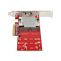 StarTech.com StarTech.com x8 Dual M.2 PCIe NVMe SSD Adapter - PCIe 3.0 - gränssnittsadapter - M.2 Card - PCIe 3.0 x8 - TAA-kompatibel