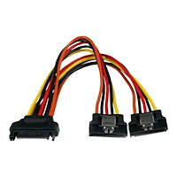 StarTech.com StarTech.com 6in Latching SATA Power Y Splitter Cable Adapter - M/F - 6 inch Serial ATA Power Cable Splitter - SATA Powe...