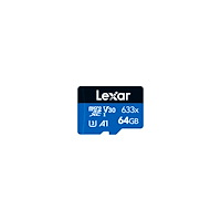 LEXAR Lexar High Performance BLUE Series - flash-minneskort - 64 GB - mikroSDXC UHS-I
