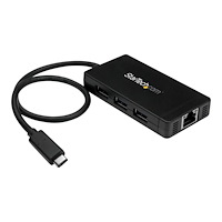 StarTech.com StarTech.com USB-C-hubb med 3 portar och Gigabit Ethernet - USB-C till 3x USB-A - USB 3.0 - strömadapter medföljer - hub...