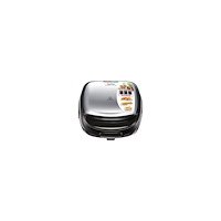Tefal Tefal SNACK TIME 3PL SW342 - sandwichmaskin / våffeljärn / paninimaskin - svart/silver