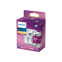 Philips Philips - LED-spotlight - GU10 - 4.6 W - varmt vitt ljus - 2700 K (paket om 2)