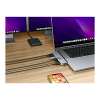 Hyper HyperDrive DUO Pro - dockningsstation - USB-C x 2 - HDMI, USB4 - 1GbE