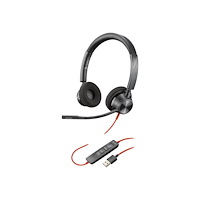 Hewlett-Packard HP Poly Blackwire 3325 - headset - 3,5 mm kontakt, USB-A