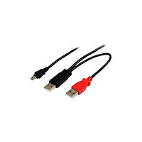 StarTech.com StarTech.com 6 ft USB Y Cable for External Hard Drive - USB A to mini B - USB cable - USB (M) to mini-USB Type B (M) - U...