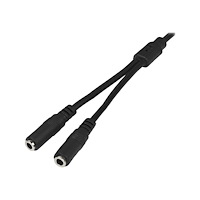 StarTech.com StarTech.com Slim stereosplitterkabel - 3,5 mm hane till 2x 3,5 mm hona - ljudsplitter - 20 cm