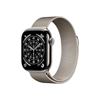 Apple Apple Watch Series 11 (GPS + Cellular) - naturlig titan - smart klocka med milanesisk loop - naturlig - 64 GB