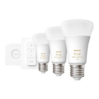 Philips HUE Philips Hue White ambiance Starter Kit - trådlös belysningsuppsättning - LED-glödlampa x 3 - form: A60 - E27 - 8 W - var...