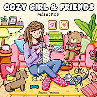 Jeanett Veronica Cozy Girl & Friends : Målarbok (häftad)