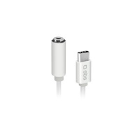 SBS SBS TEINTJACKTYCFMW, Vit, 3,5 mm, USB C, 0,09 m, Kvinna, Man
