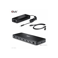 Club-3d Club 3D 12-in-1 - dockningsstation - USB-C / USB4 / Thunderbolt 3 / Thunderbolt 4 - 2 x HDMI, DP, Thunderbolt 4 - 2.5GbE