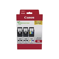 CANON Canon PG-560XL x2/CL-561XL Multi Value Pack - 3-pack - Lång livslängd - svart, färg (cyan, magenta, gul) - original - bl...